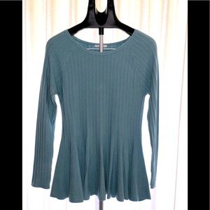 Dusty Blue Peplum Sweater NWT